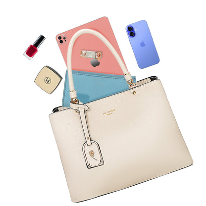 Sac à Main Cabas à Attache Florale Octavia Beige