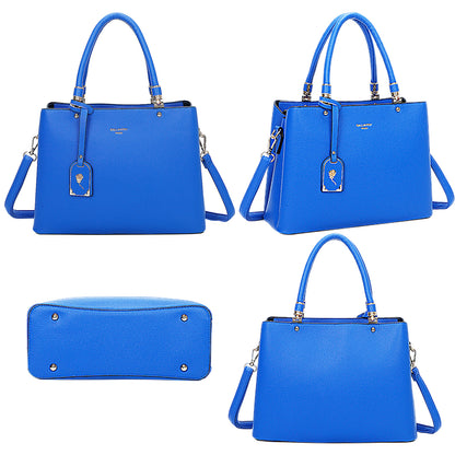 Sac à Main Cabas à Attache Florale Octavia Bleu