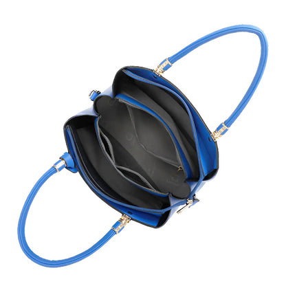 Sac à Main Cabas à Attache Florale Octavia Bleu