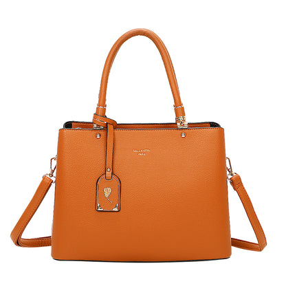 Sac à Main Cabas à Attache Florale Octavia Marron