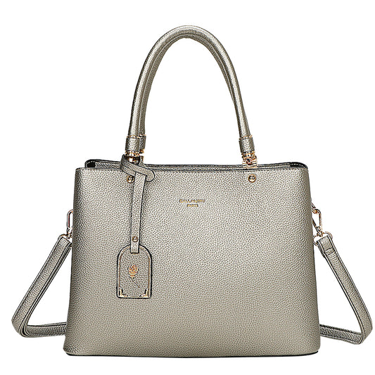 Sac à Main Cabas à Attache Florale Octavia Argent