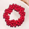 Élastique Élégant avec Perles Ambre Rouge
