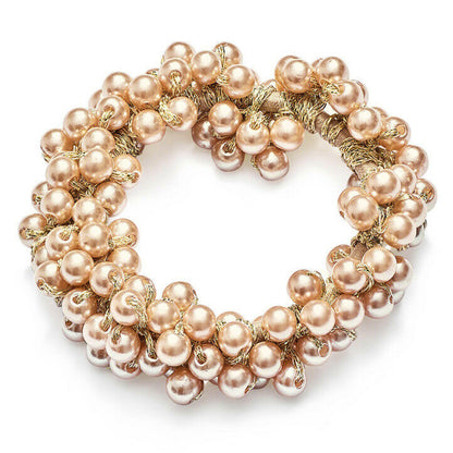 Élastique Élégant avec Perles Jannett Beige Champagne