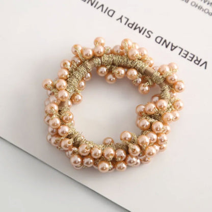 Élastique Élégant avec Perles Jannett Beige Champagne