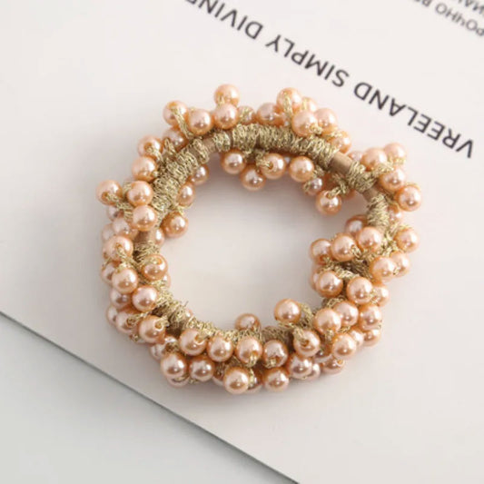 Élastique Élégant avec Perles Jannett Beige Champagne