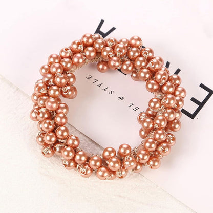 Élastique Élégant avec Perles Jannett Rose Antique