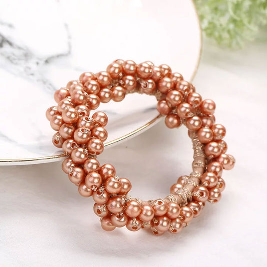 Élastique Élégant avec Perles Jannett Rose Antique