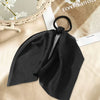Élastique Foulard Michelle à Ruban en Satin Noir