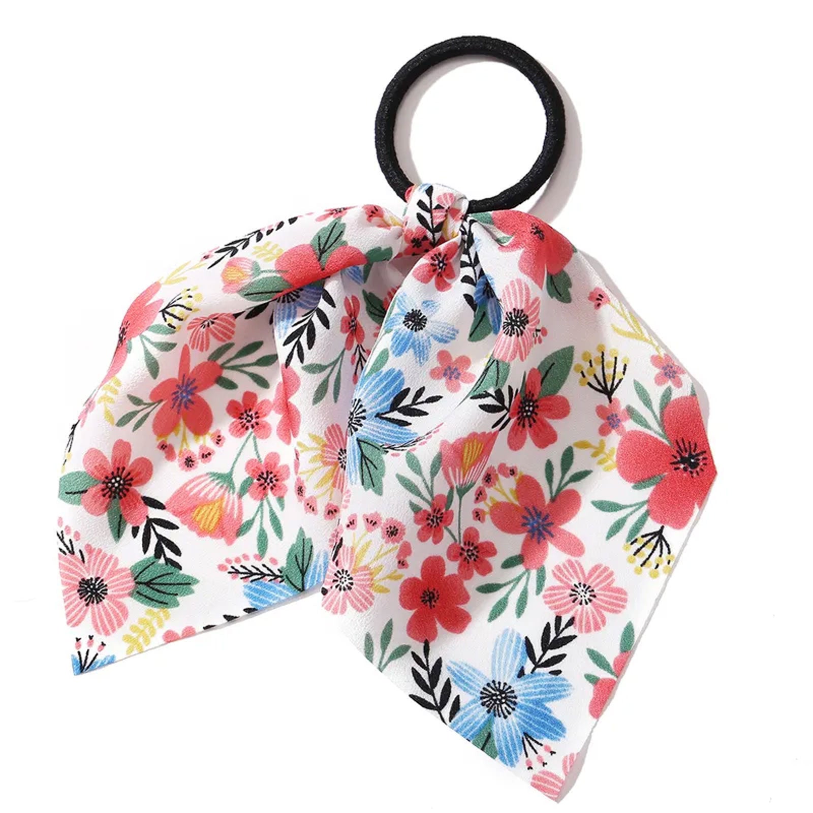 Élastique Foulard à Ruban Fleuri Tropical