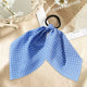 Élastique Foulard Lucille à Ruban Bleu Ciel à Pois