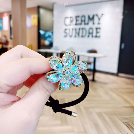 Élastique Élégant Grazielle à Fleur Lustrée Blanc