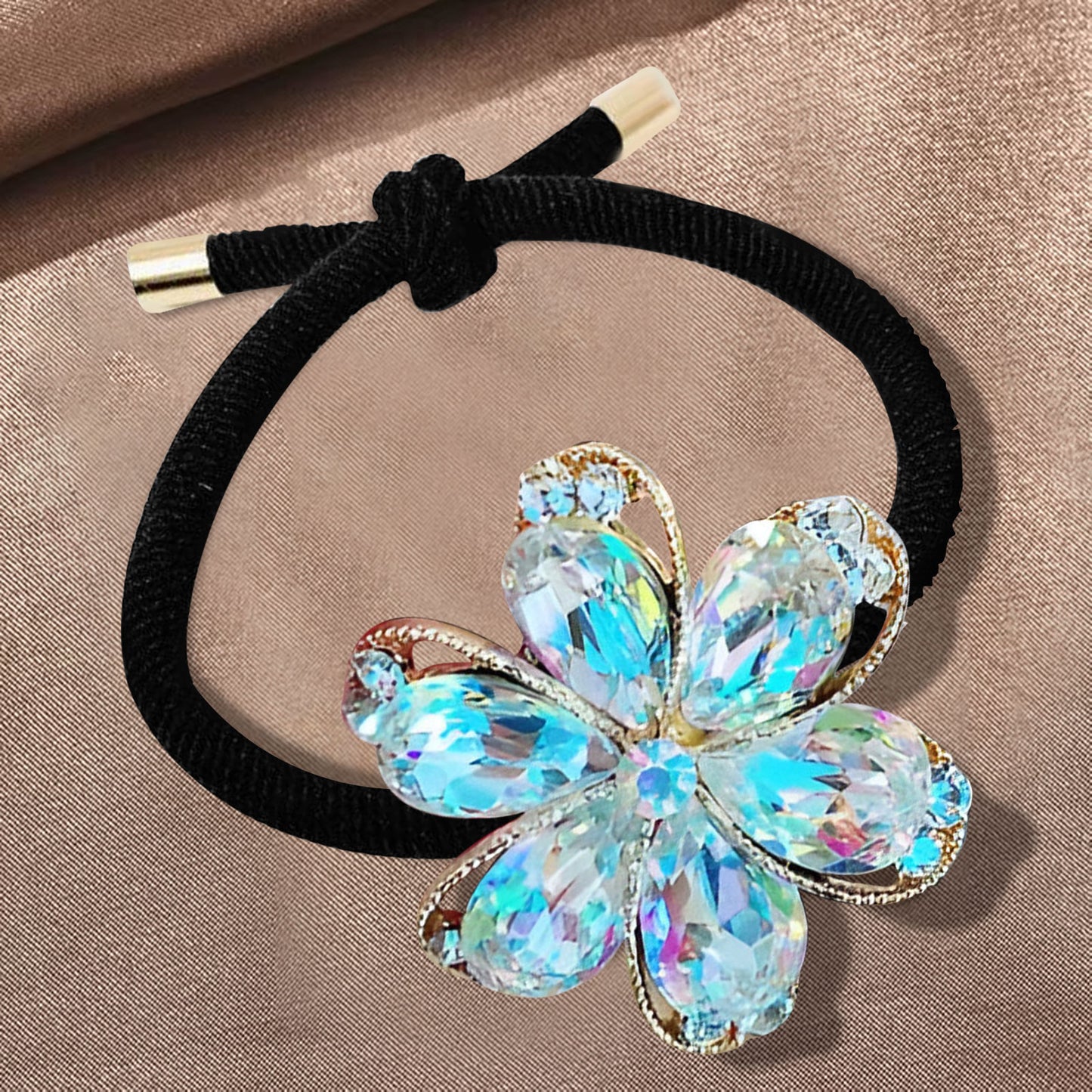 Élastique Élégant Grazielle à Fleur Lustrée Blanc