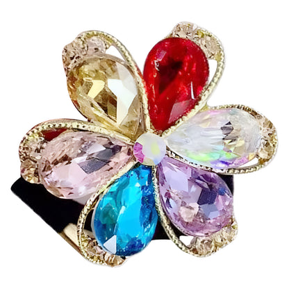 Élastique Élégant Grazielle à Fleur Lustrée Polychromé