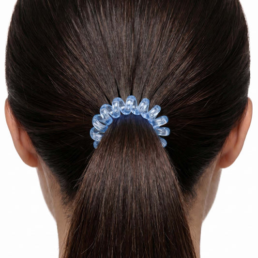 Élastique Spirale Perle Cristalline Joyau Azur