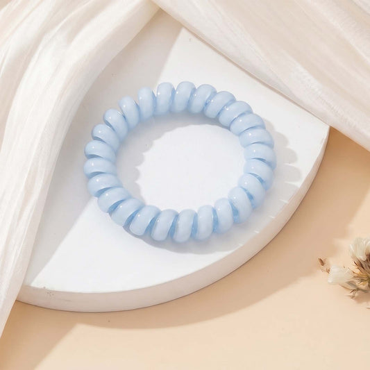 Élastique Spirale Effet Glacé Bleu Pastel