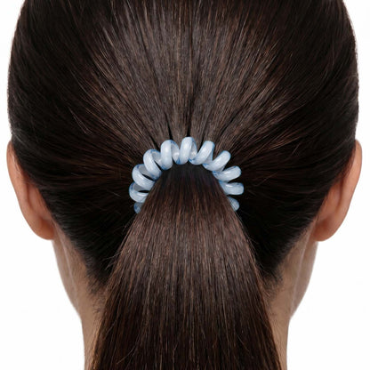Élastique Spirale Effet Glacé Bleu Pastel