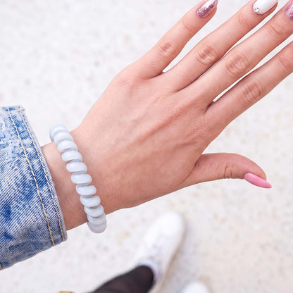 Élastique Spirale Effet Glacé Bleu Pastel