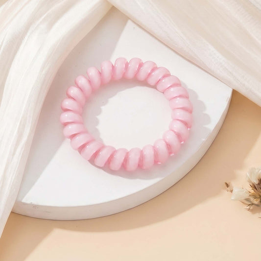 Élastique Spirale Effet Glacé Rose Guimauve