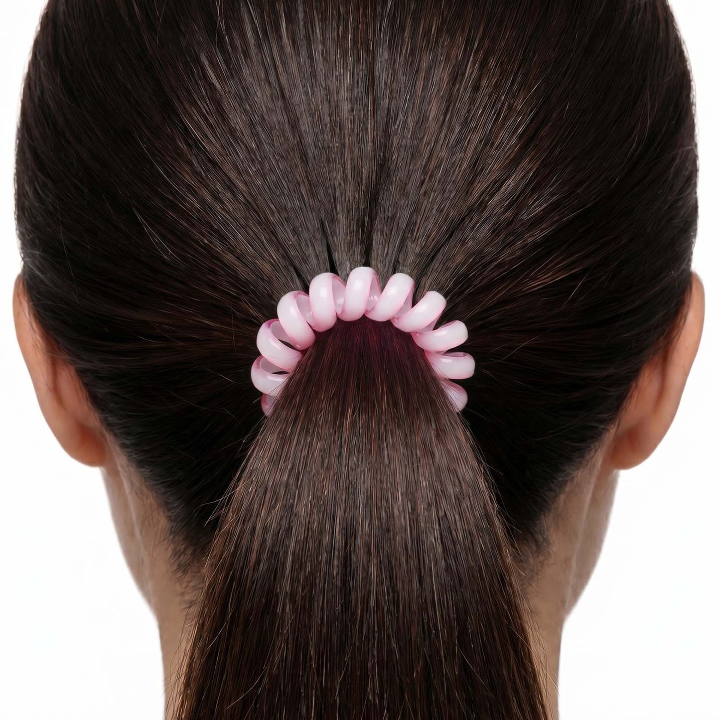 Élastique Spirale Effet Glacé Rose Guimauve