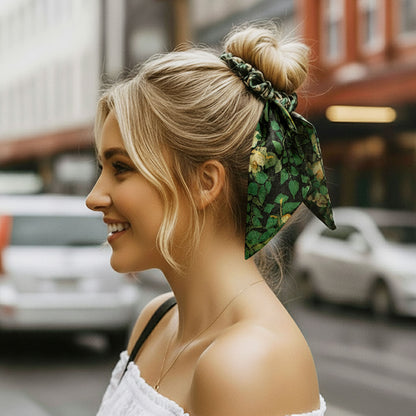 Chouchou Foulard Nyméria Imprimé Botanique