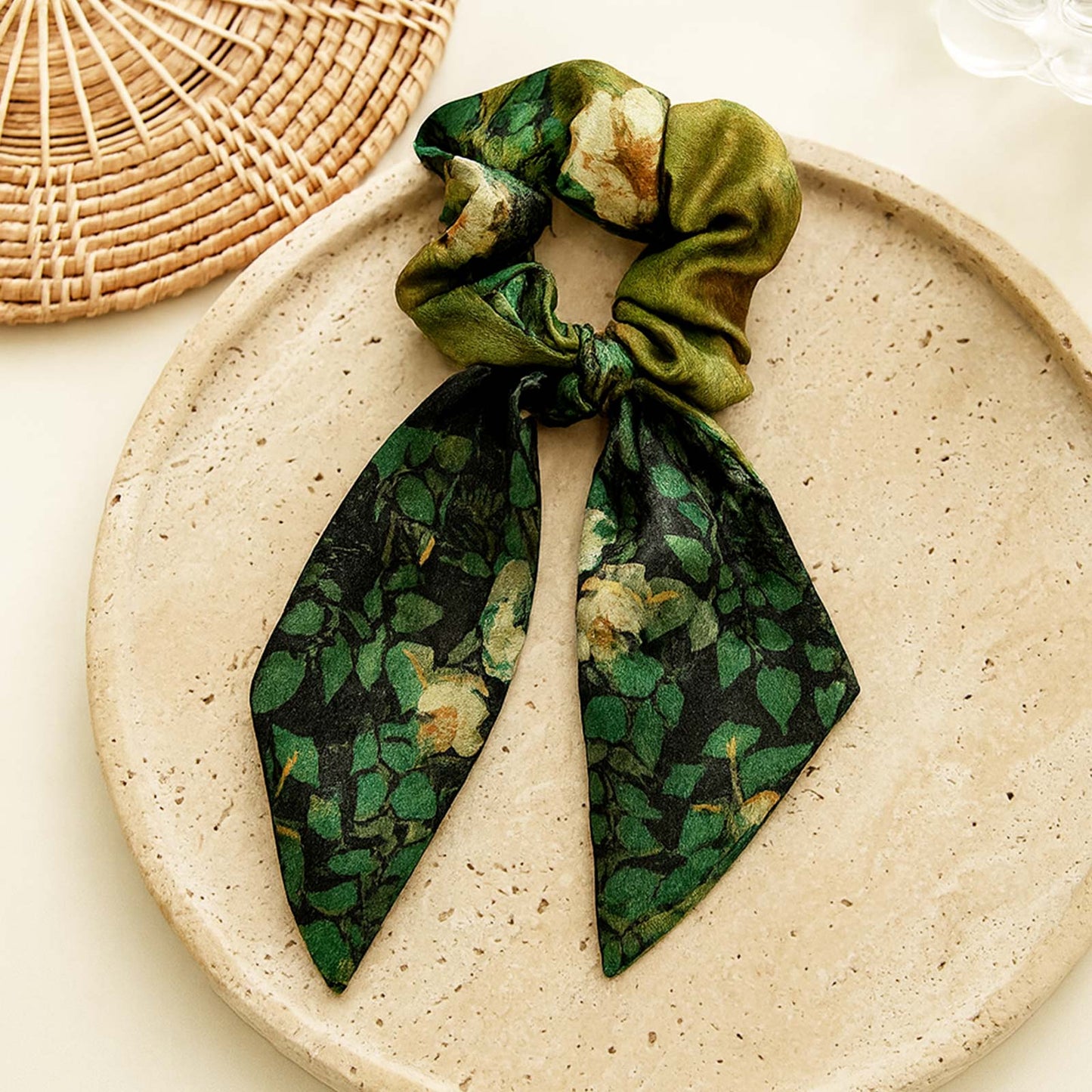 Chouchou Foulard Nyméria Imprimé Botanique