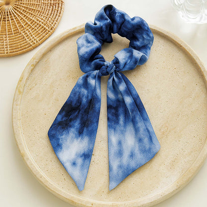 Chouchou Foulard Nyméria Tie and Dye Marine