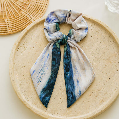 Chouchou Foulard Nyméria Aquarelle Bleu