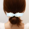Élastique Vintage Blair à Nœud en Satin Perlé Bleu