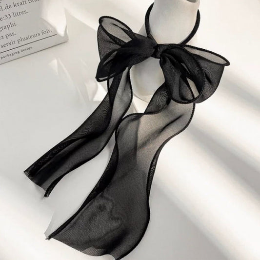 Élastique Casual Ashleen à Nœud Long Noir