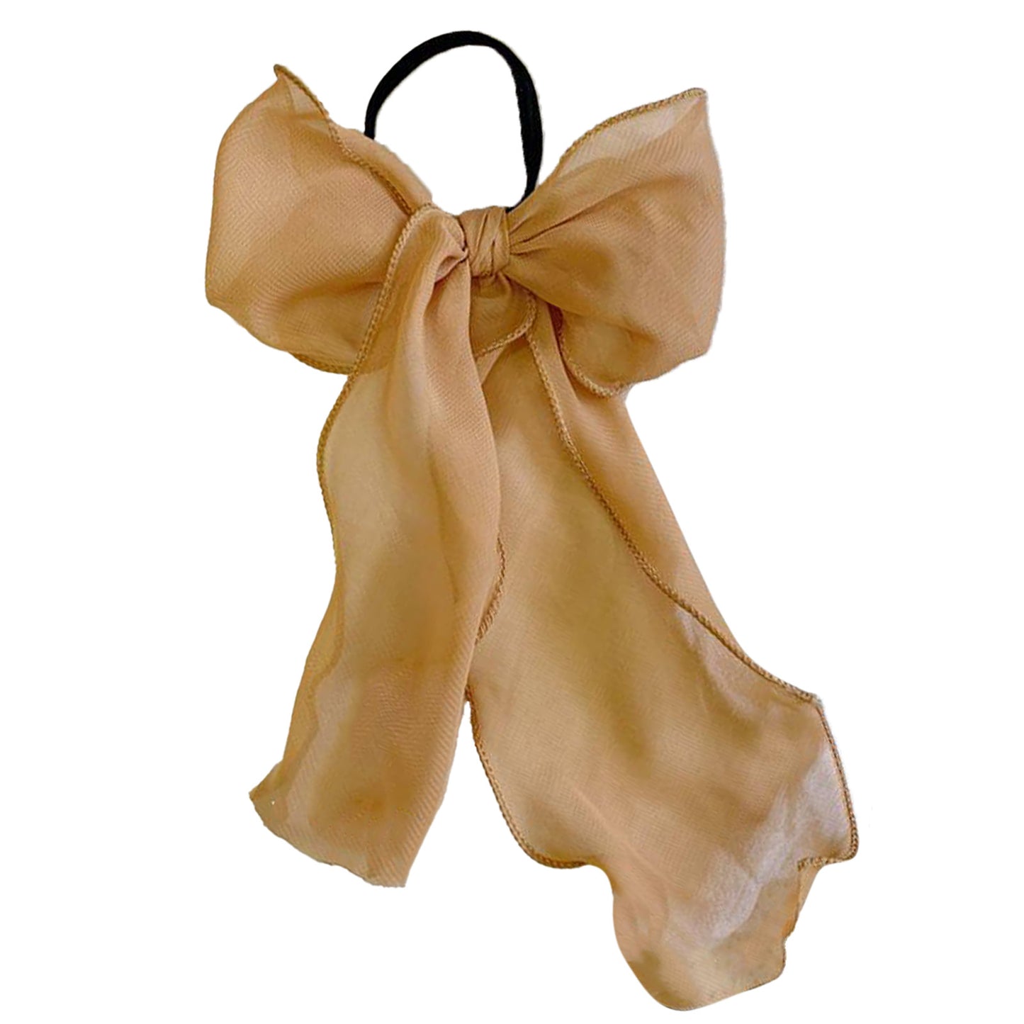 Élastique Casual Ashleen à Nœud Long Marron