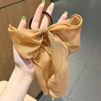 Élastique Casual Ashleen à Nœud Long Marron