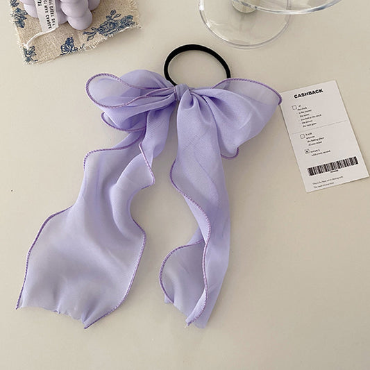 Élastique Casual Ashleen à Nœud Long Violet