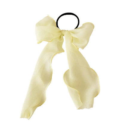 Élastique Casual Ashleen à Nœud Long Jaune Pastel