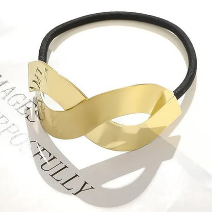 Élastique Casual pour Cheveux à Manchon Bijou Infini Charmant Doré