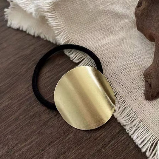 Élastique Casual pour Cheveux à Couronne Solaire Discret Doré