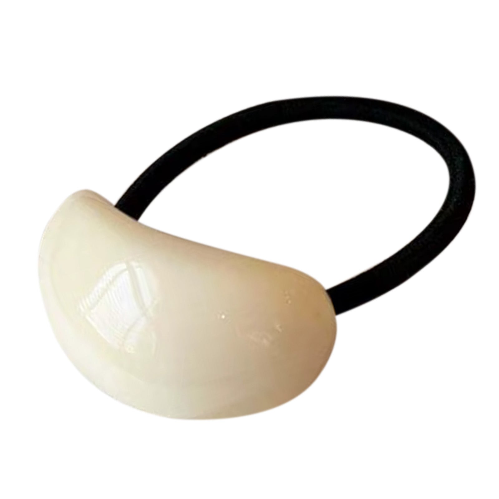 Élastique Casual Aveline avec Perle Effet Bois Blanc Cassé