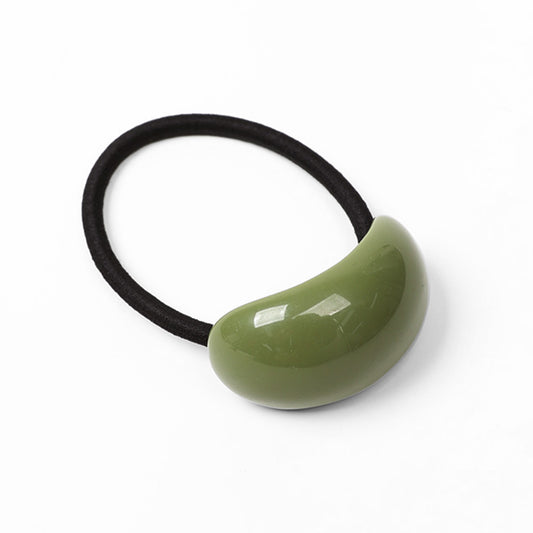 Élastique Casual Aveline avec Perle Effet Bois Vert Olive