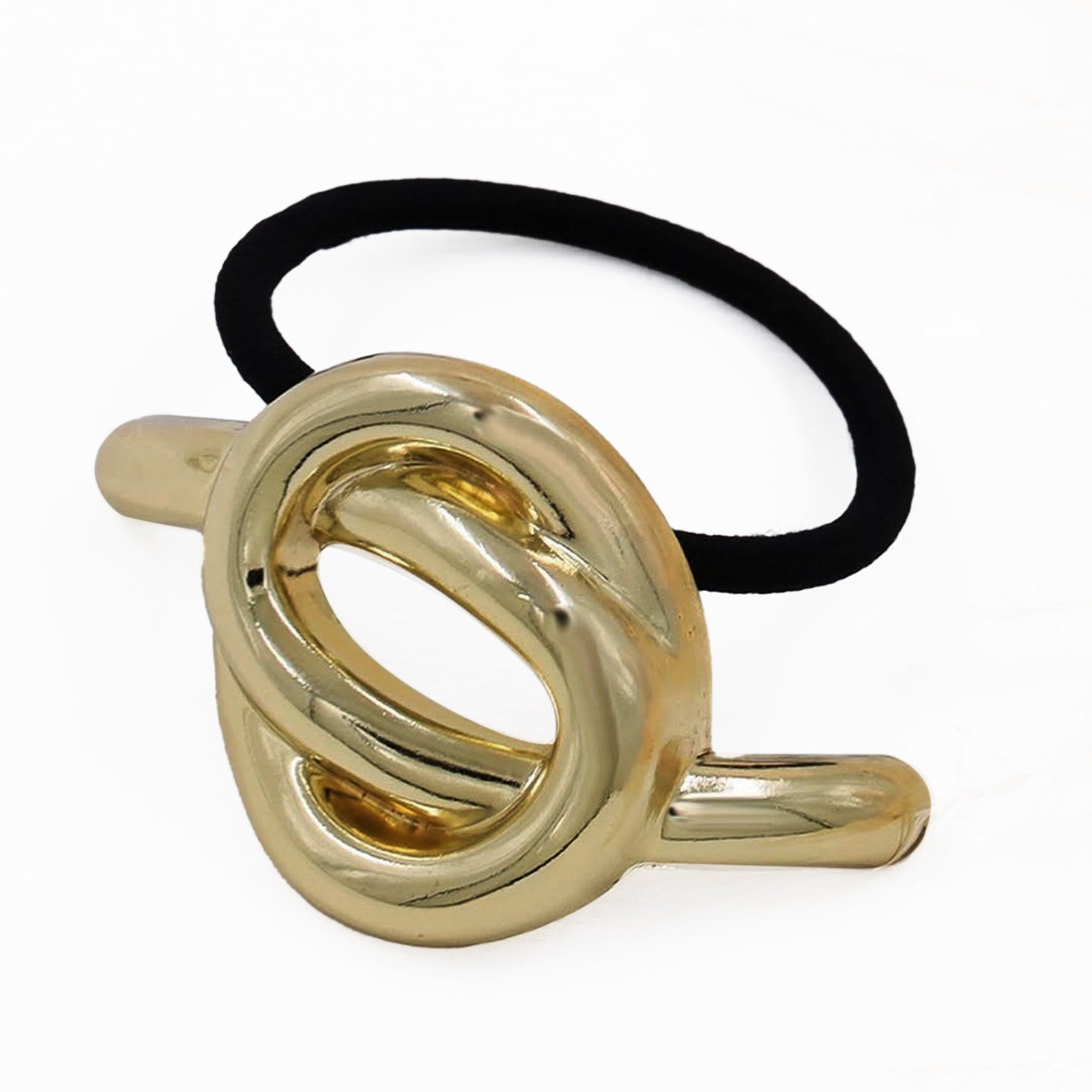 Élastique Fantaisie Nœud Sculptural Doré
