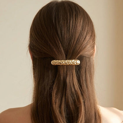 Barrette Sculpturale Fantaisie Mandy Doré