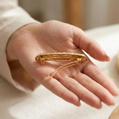 Barrette Sculpturale Fantaisie Mandy Doré