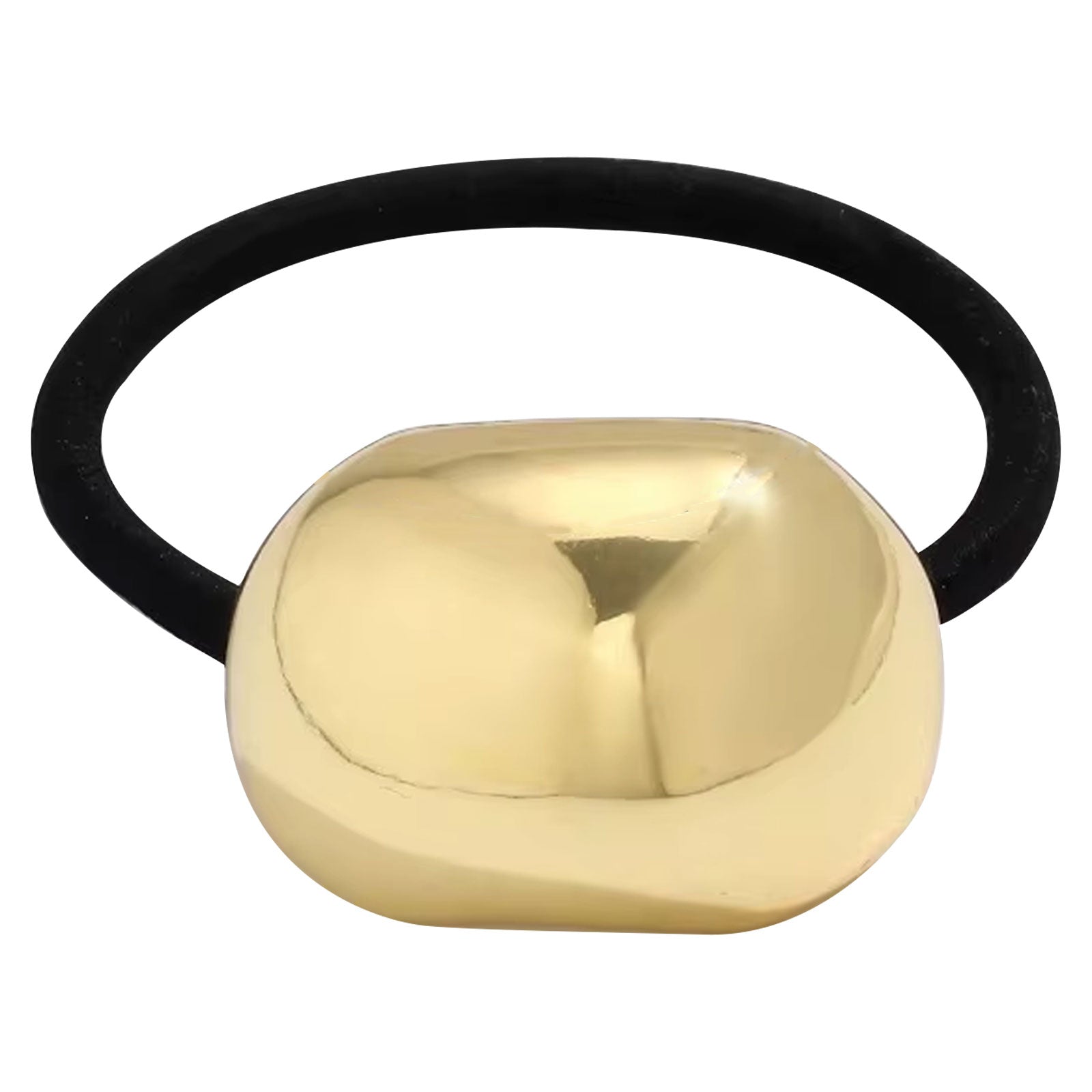 Élastique Casual pour Cheveux à Gemme Lisse Opulent Doré