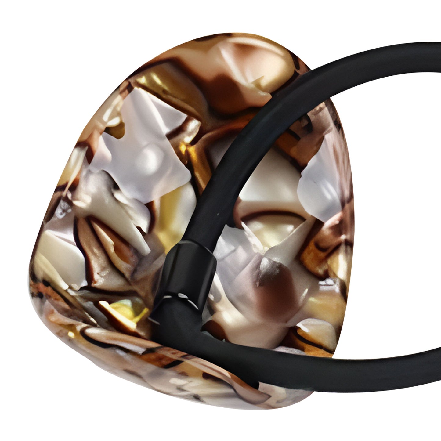 Élastique Casual pour Cheveux à Écaille Tortue Chic Marron
