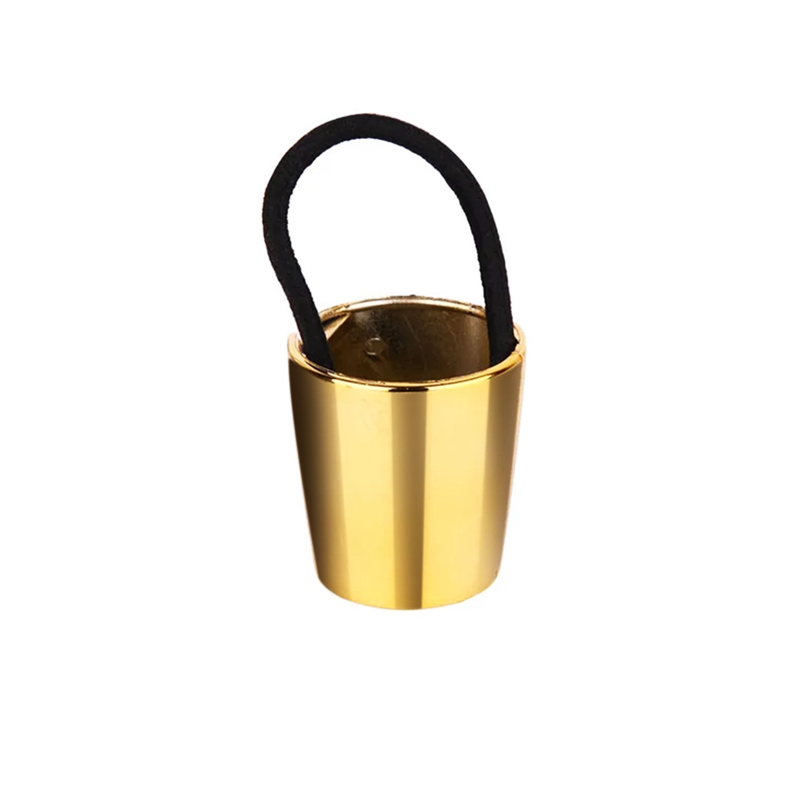 Élastique Casual pour Cheveux à Anneau Ajustable en Cristal Structuré Doré