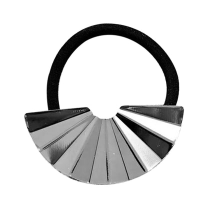 Élastique Casual pour Cheveux Arc de Brume Éventail Raffiné Argenté
