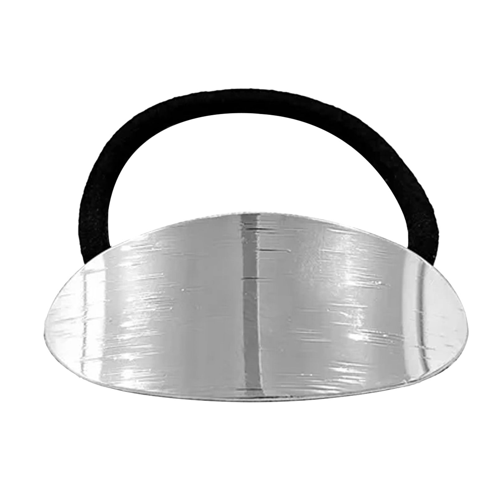 Élastique Casual pour Cheveux à Manchon Ellipse Brossé Contemporain Argenté