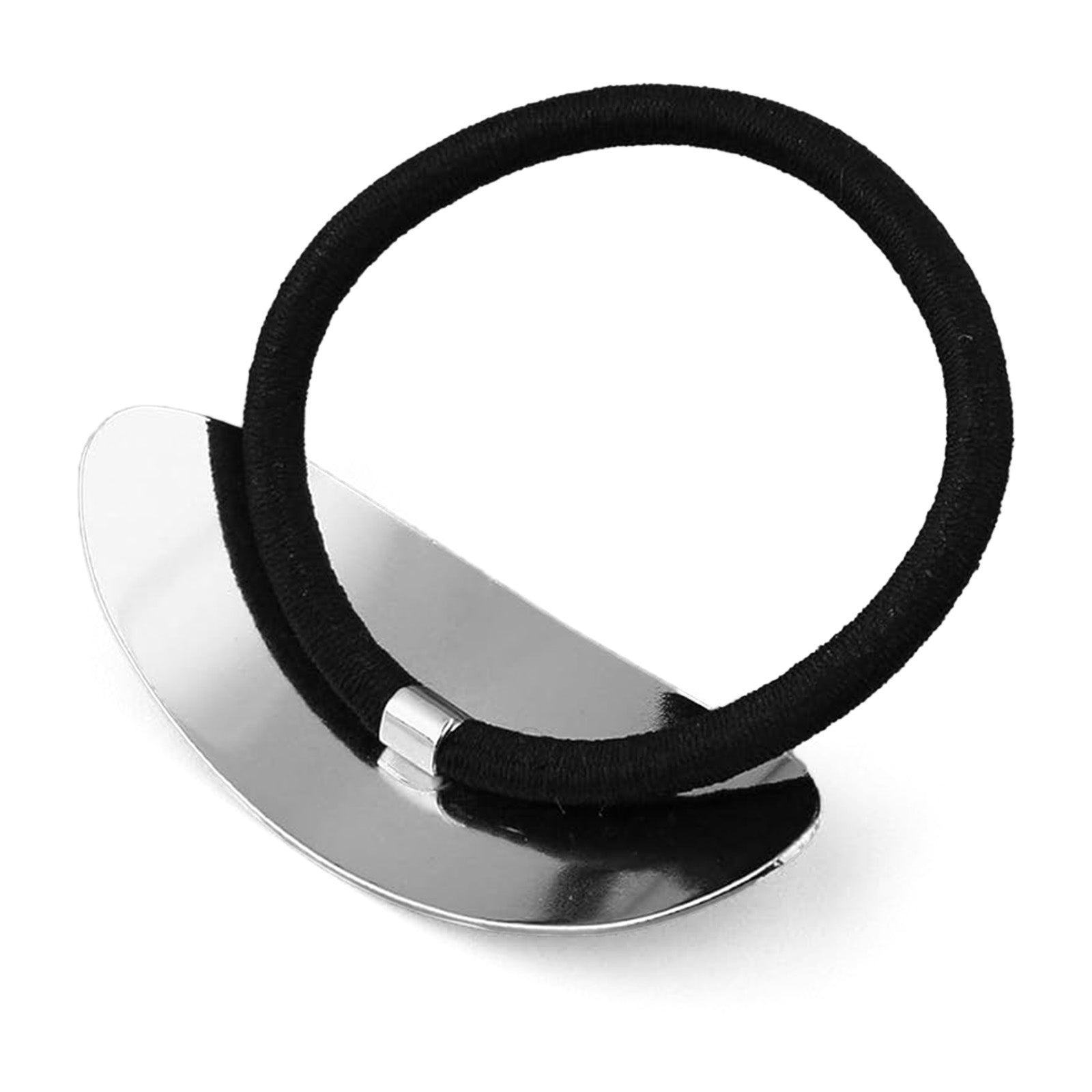 Élastique Casual Esra Ellipse Brossé Argenté