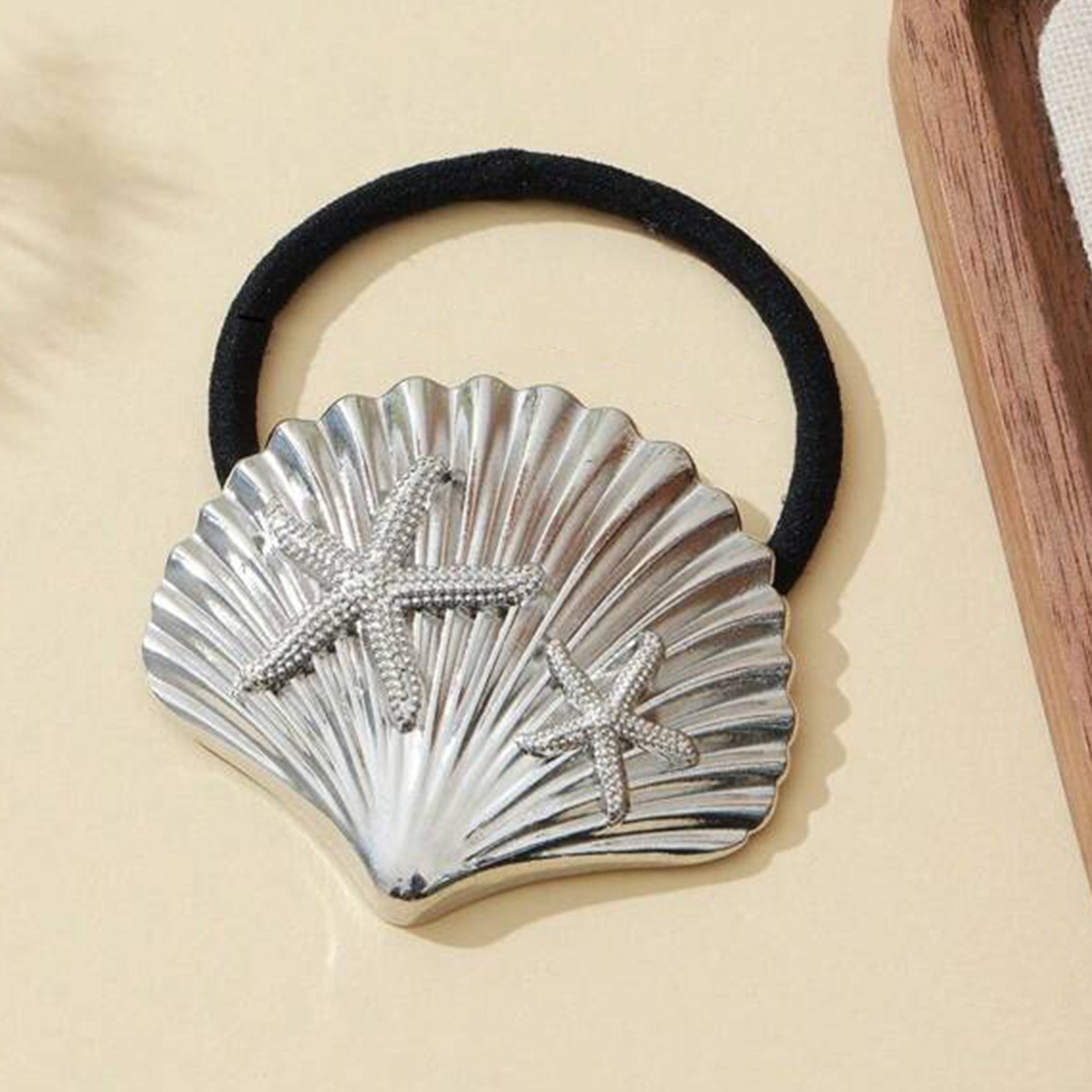 Élastique Casual Cassiopeia à Coquillage Étoilé Argenté