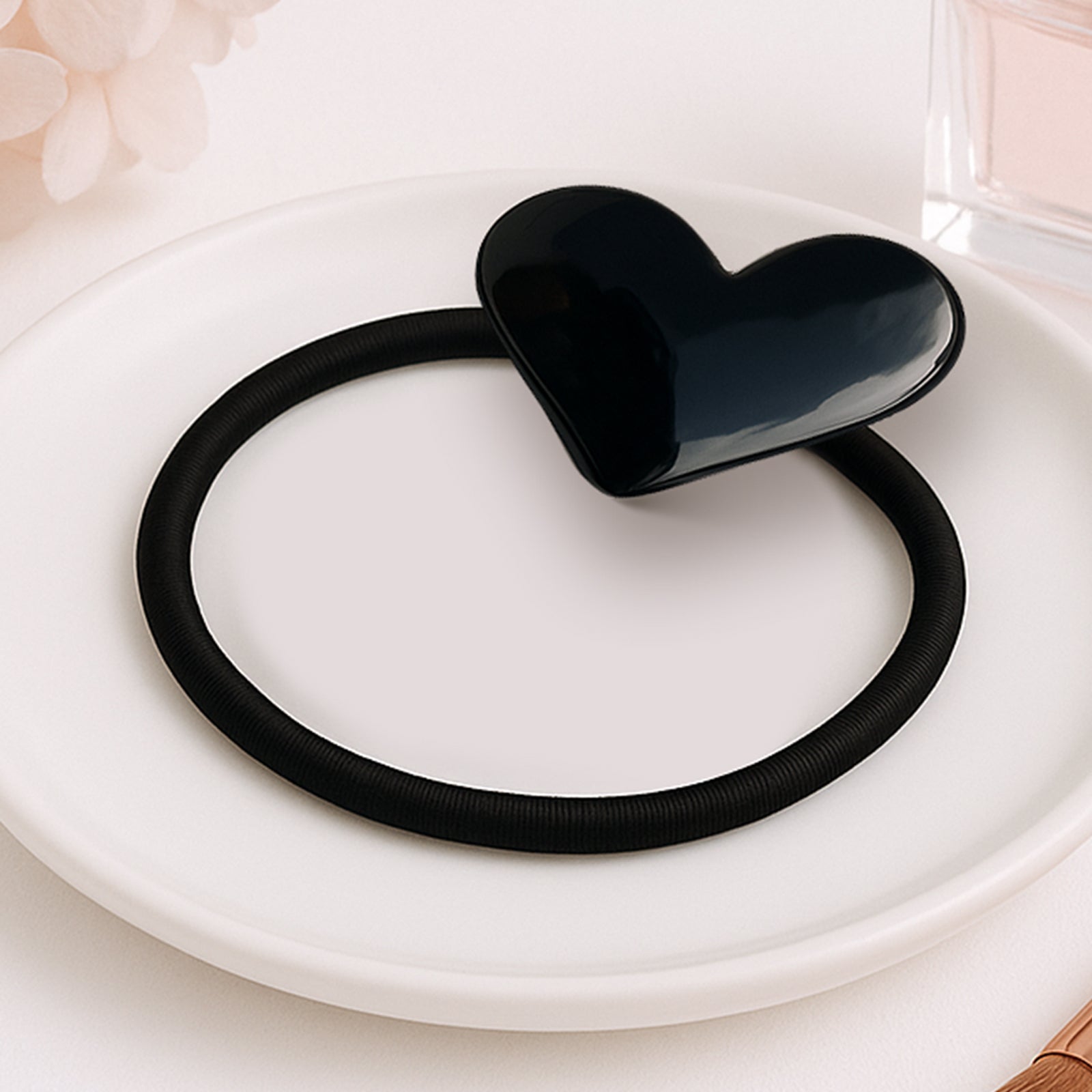 Élastique Casual Acacia Cœur d'Opaline Noir