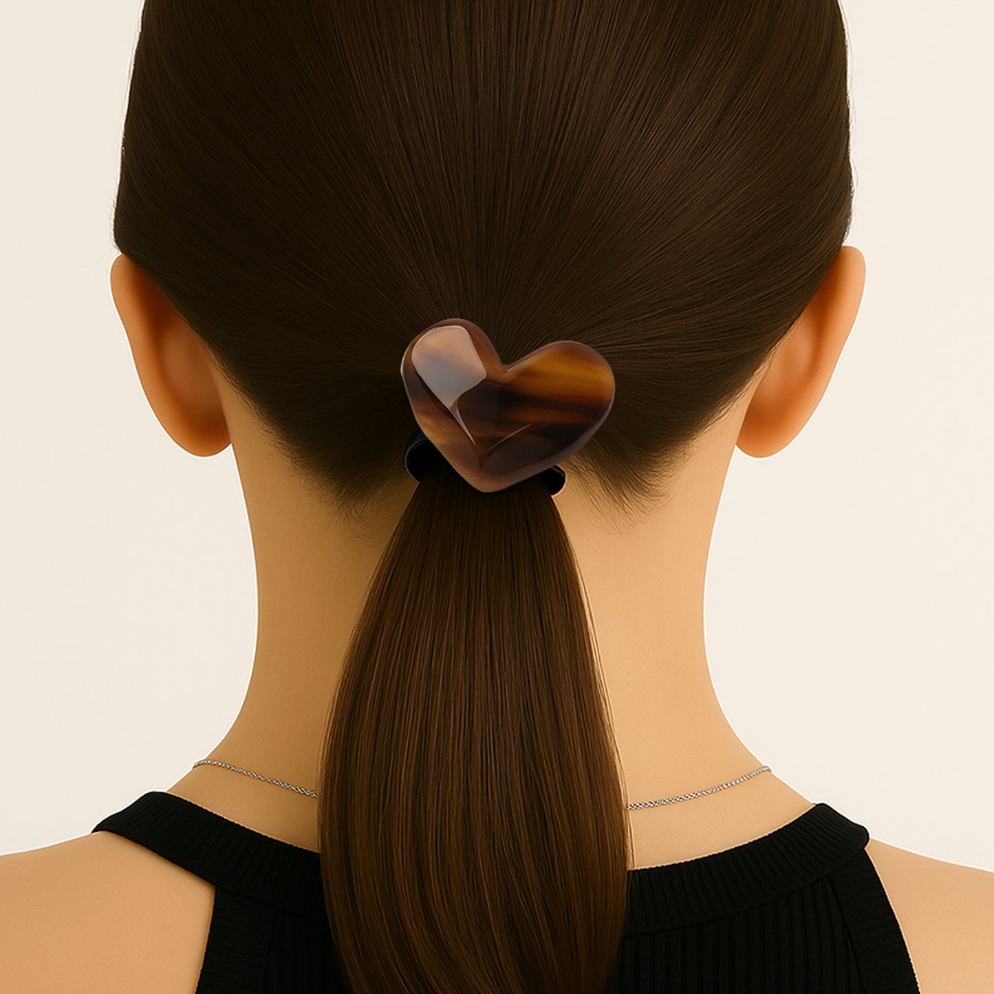 Élastique Casual Acacia Cœur d'Opaline Marron