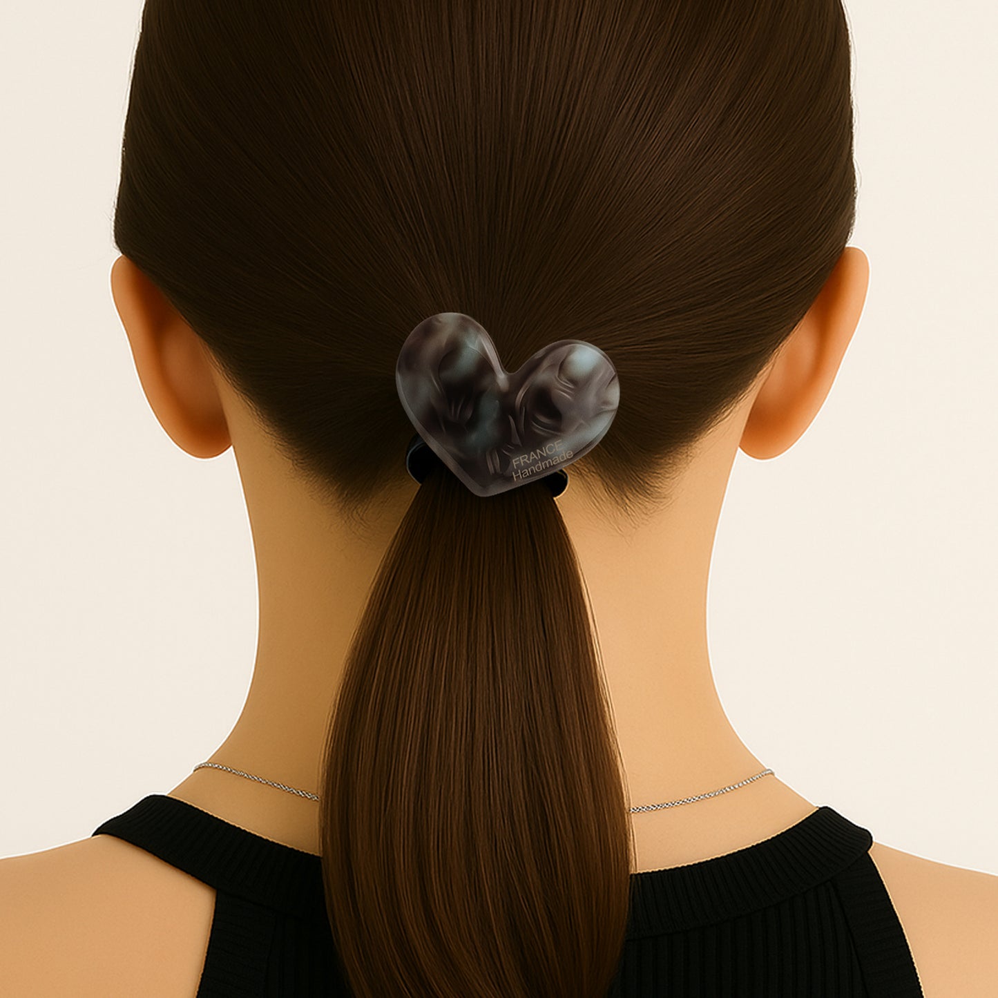 Élastique Casual Acacia Cœur d'Opaline Brun Cendré